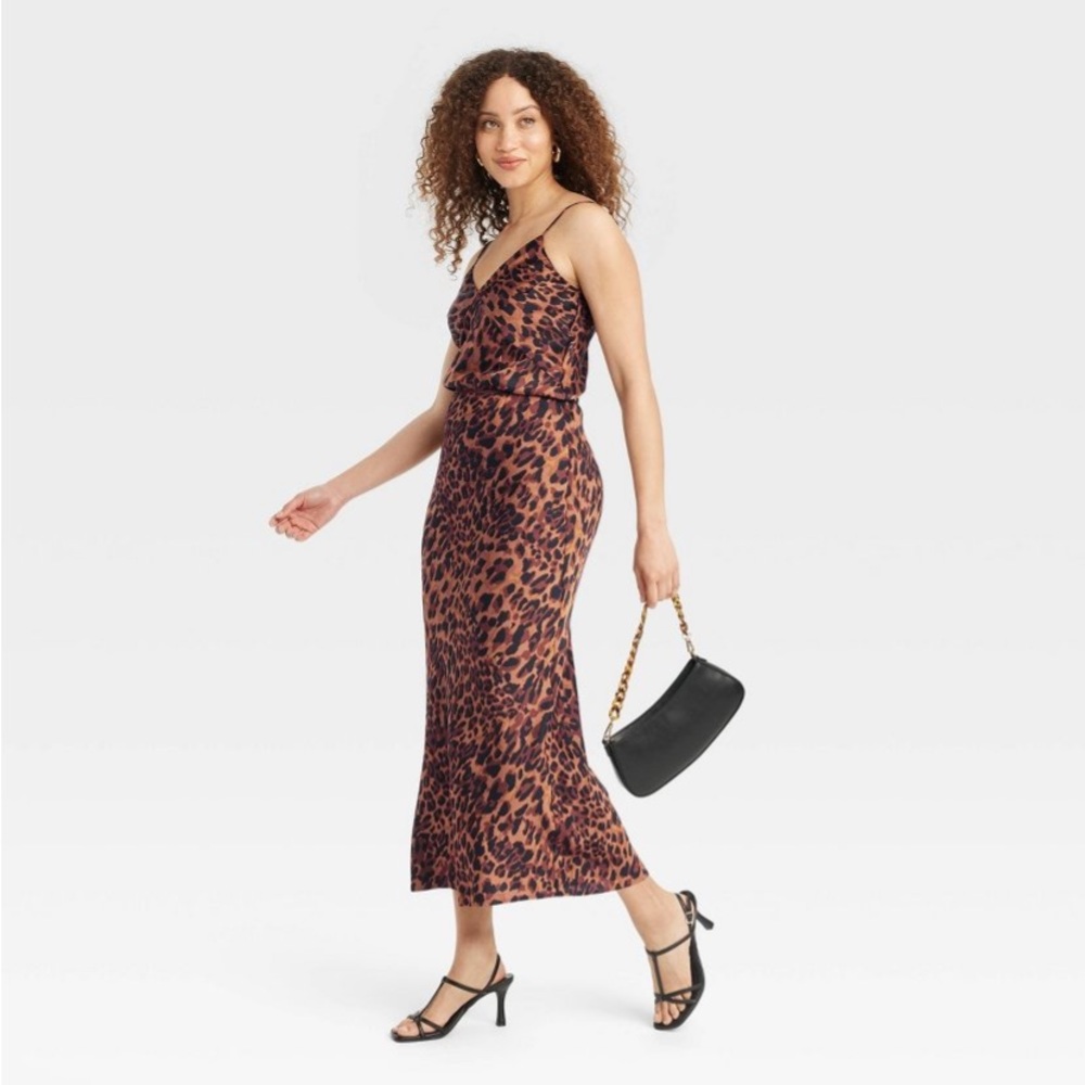 Women's Maxi Slip Skirt - A New Day™
Brown Leopard Print new - Picture 3 of 8